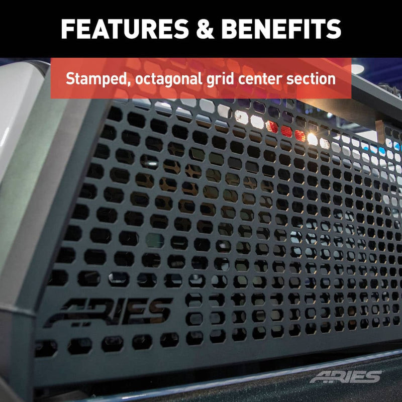 Load image into Gallery viewer, Ford F-250 Aries Black Advantedge Headache Rack for 2017 to 2025