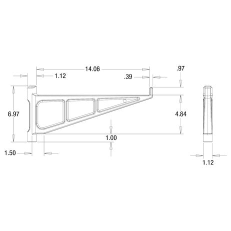 Load image into Gallery viewer, 7 x 14 Inch Forged Removable Outrigger