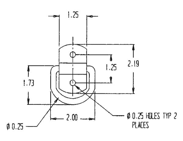 Load image into Gallery viewer, 1/4 Inch Forged Light Duty Rope Ring With 2-Hole Mounting Bracket Stainless St.