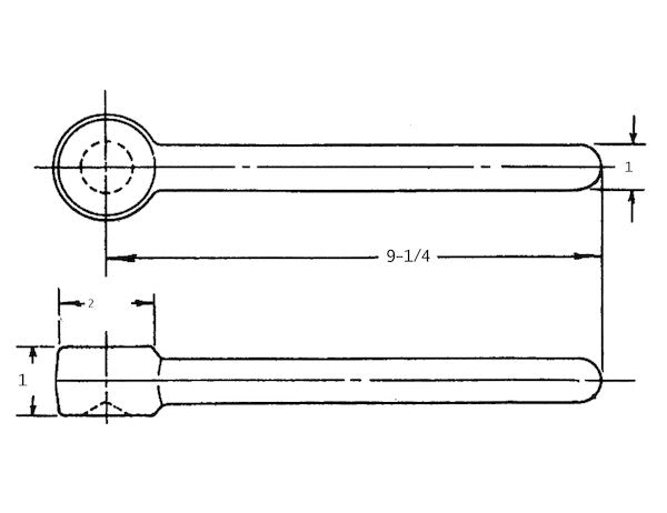 Load image into Gallery viewer, 1 x 9-1/4 Inch Forged Rod End Machined With 1-8 NC Thread Zinc Plated
