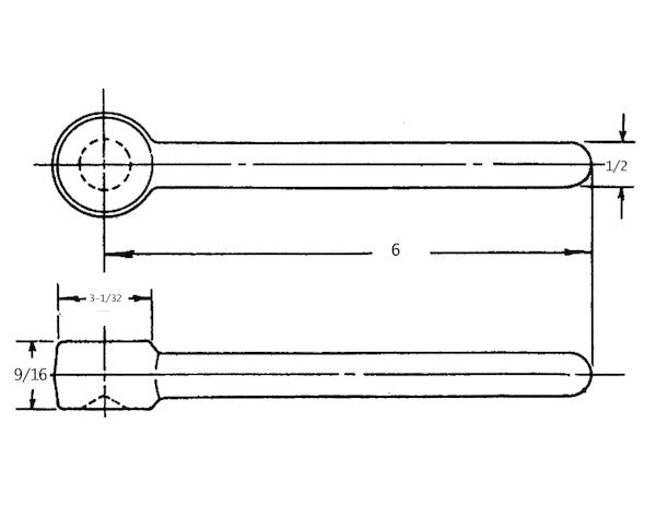 Load image into Gallery viewer, 1/2 x 6 Inch Blank Forged Rod End