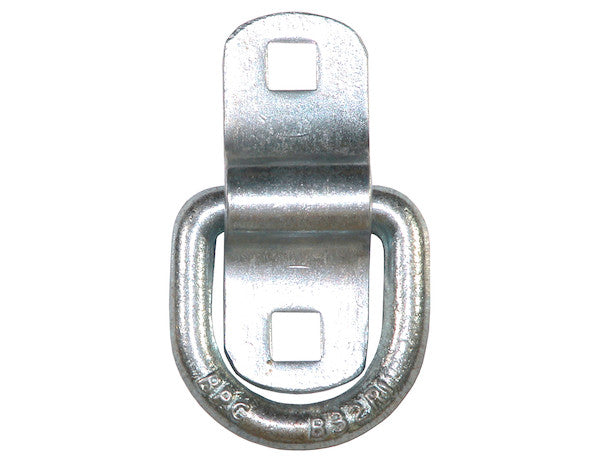 Load image into Gallery viewer, 3/8 Inch Forged D-Ring With Surface Mounted 2-Hole Mounting Bracket Zinc Plated