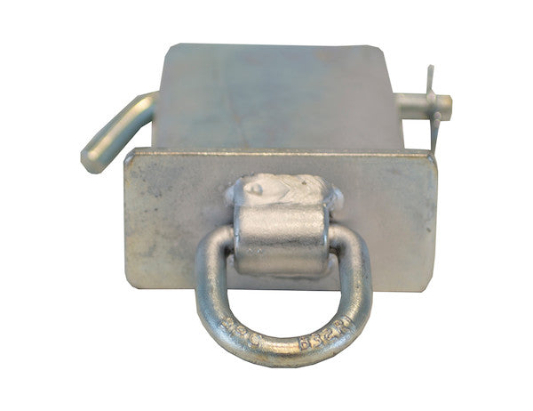 Load image into Gallery viewer, Stake Pocket 3/8 Inch Forged D-Ring (Zinc Plated)
