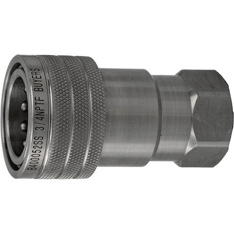 Load image into Gallery viewer, Hydraulic Coupler, FEMALE, SST, 3/4in NPTF, 3/4in BODY
