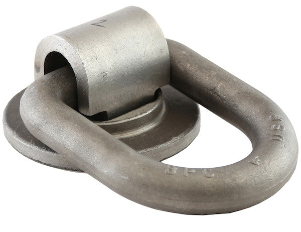 Load image into Gallery viewer, 1 Inch Forged 360 Rotating D-Ring With Weld-On Mounting Bracket