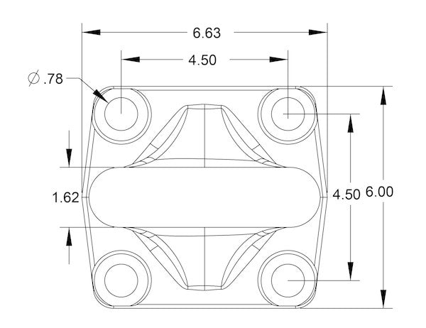 Load image into Gallery viewer, 3 Inch I.D. Heavy-Duty Forged 4-Bolt Mount Drawbar - Zinc Plated