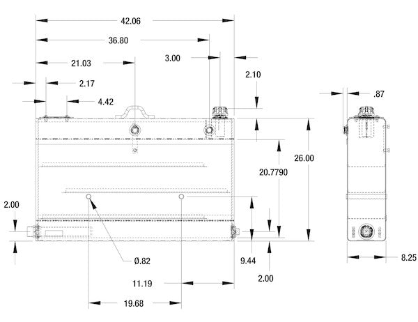 Load image into Gallery viewer, 36 Gallon Steel Bulkhead Hydraulic Reservoir With 10 Micron Filter