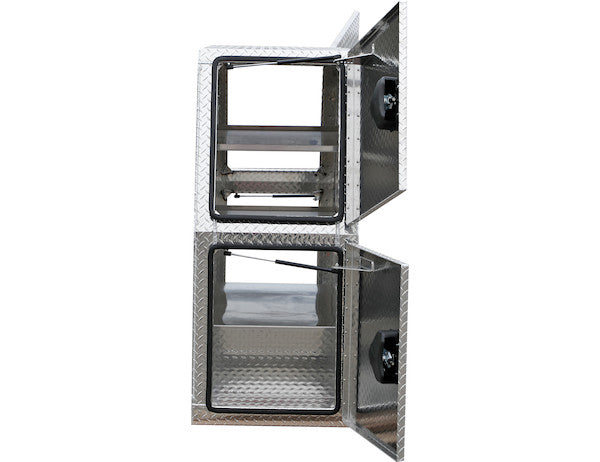Load image into Gallery viewer, DIAMOND TREAD ALUMINUM BACKPACK TRUCK TOOL BOX SERIES WITH OFFSET FLOOR