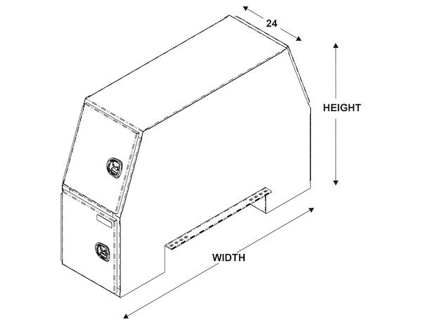 Load image into Gallery viewer, DIAMOND TREAD ALUMINUM BACKPACK TRUCK TOOL BOX SERIES WITH OFFSET FLOOR