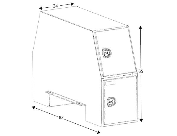 Load image into Gallery viewer, GLOSS BLACK STEEL BACKPACK TRUCK TOOL BOX SERIES WITH OFFSET FLOOR