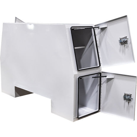 Load image into Gallery viewer, 55x24x85 Inch Gloss White Steel Service Body Backpack Truck Box - T-Handle Latch