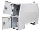 GLOSS WHITE STEEL BACKPACK TRUCK TOOL BOX SERIES WITH OFFSET FLOOR