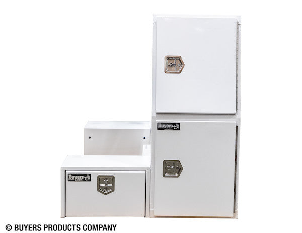 Load image into Gallery viewer, GLOSS WHITE STEEL L-PACK TRUCK TOOL BOX SERIES WITH OFFSET FLOOR