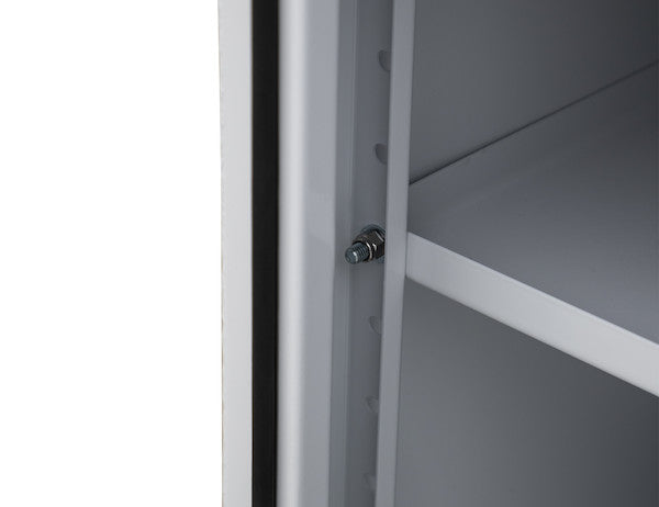 Load image into Gallery viewer, GLOSS WHITE STEEL STRAIGHT SIDE BACKPACK TRUCK TOOL BOX SERIES WITH FLAT FLOOR AND ADJUSTABLE SHELVING