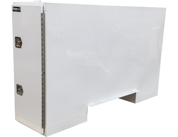 Load image into Gallery viewer, GLOSS WHITE STEEL STRAIGHT SIDE BACKPACK TRUCK TOOL BOX SERIES WITH OFFSET FLOOR