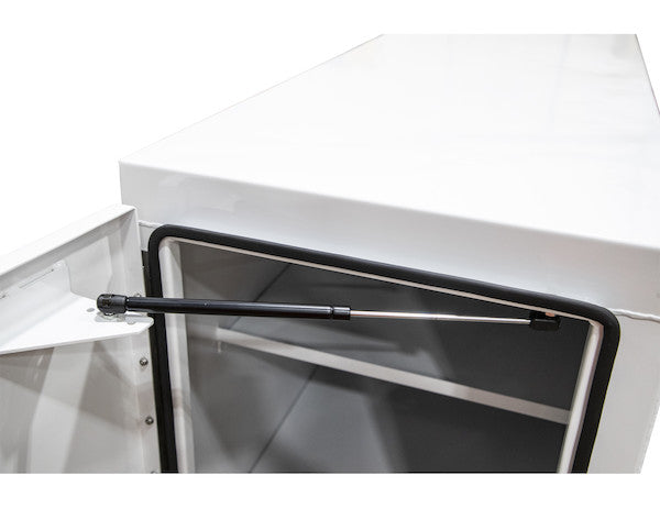 Load image into Gallery viewer, GLOSS WHITE STEEL STRAIGHT SIDE BACKPACK TRUCK TOOL BOX SERIES WITH OFFSET FLOOR