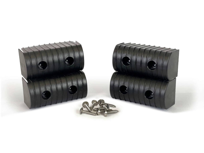 Load image into Gallery viewer, Caliber Black Bunkwrap End Cap Kit 2"X4" 4-Pk with Hardware - CAL-23051-BK - Absolute Autoguard