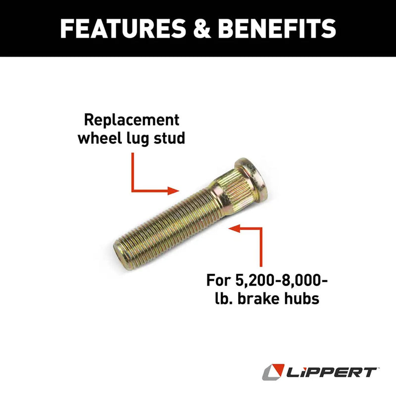 Load image into Gallery viewer, CURT Wheel Lug Stud - 9/16"-18 x 2.31", Zinc