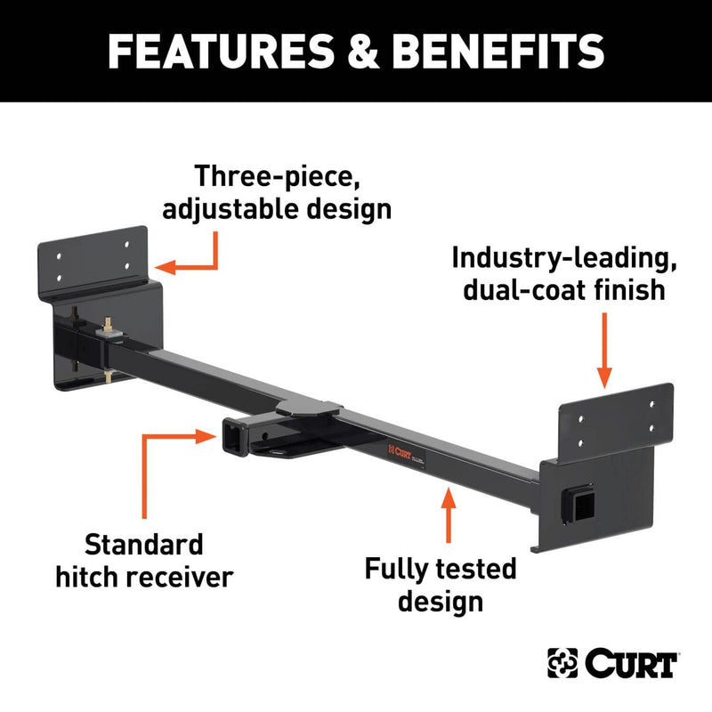 Load image into Gallery viewer, CURT Class 3/4 Adjustable RV Trailer Hitch - Up to 72" Frames with 2-Inch Receiver - CUR-13703 - Absolute Autoguard