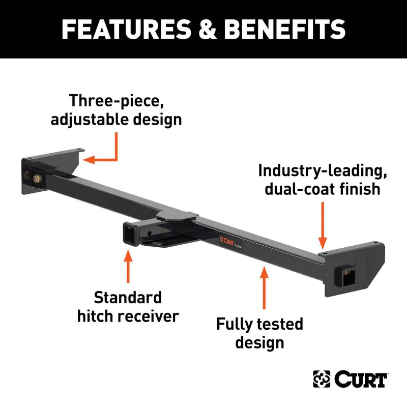 Load image into Gallery viewer, CURT Class 3/4 Adjustable RV Trailer Hitch with 2-Inch Receiver Up to 72" Frames - CUR-13704 - Absolute Autoguard