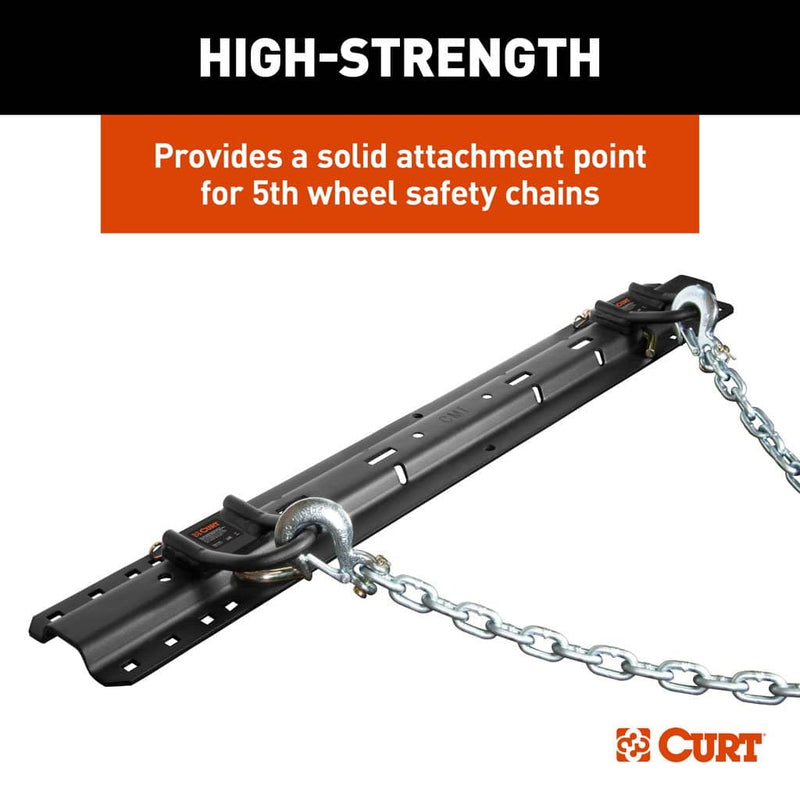 Load image into Gallery viewer, CURT CrossWing 5th Wheel Safety Chain Assembly with Rail Anchors