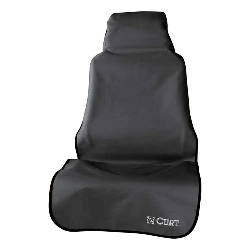 Load image into Gallery viewer, CURT Seat Defender 58" x 23" Removable Waterproof Black Bucket Seat Cover