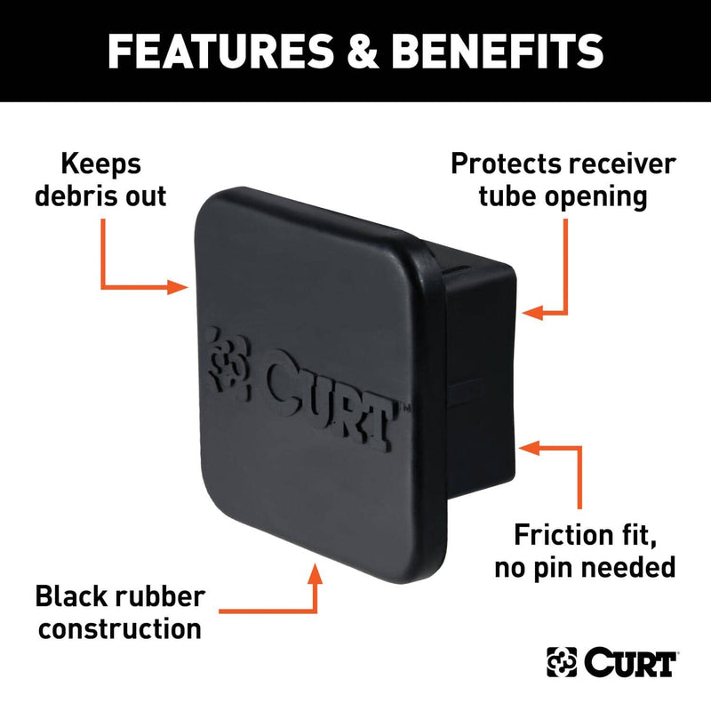 Load image into Gallery viewer, CURT 2" Rubber Hitch Tube Cover