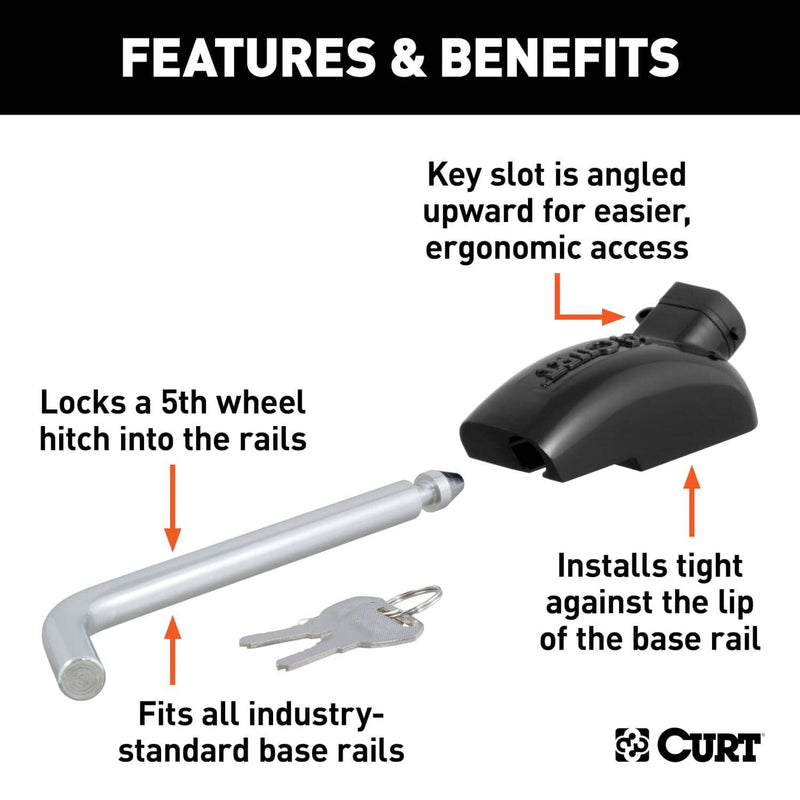 Load image into Gallery viewer, CURT 5th Wheel Hitch Lock (1/2" Diameter Pin)