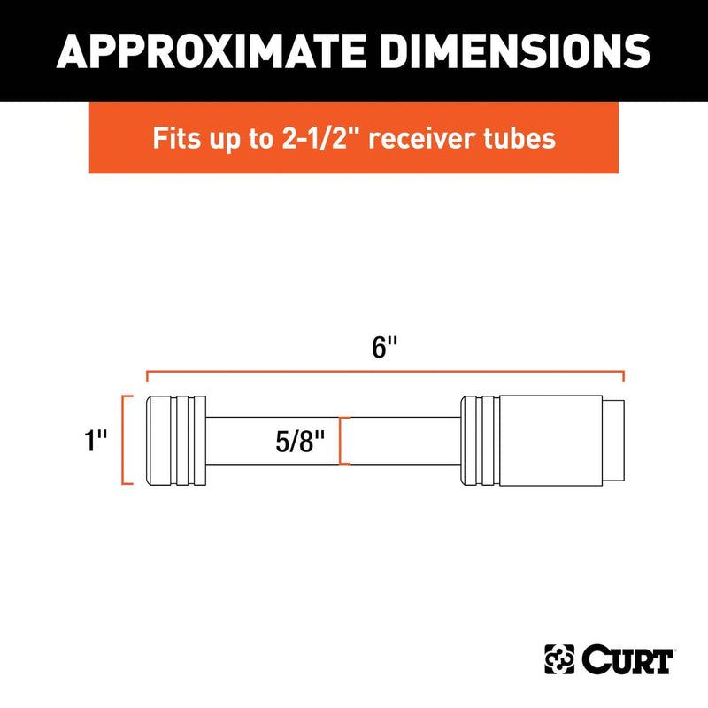 Load image into Gallery viewer, CURT 5/8" Hitch Lock (2" or 2-1/2" Receiver, Barbell, Stainless)