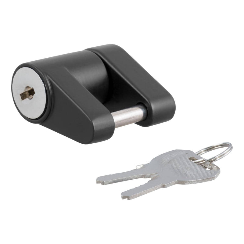 Load image into Gallery viewer, CURT Coupler Lock (1/4" Pin, 3/4" Latch Span, Padlock, Black)