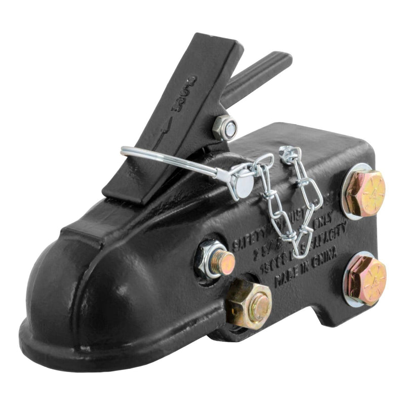 Load image into Gallery viewer, CURT 2-5/16" Channel-Mount Coupler with Easy-Lock (15,000 lb, Black)
