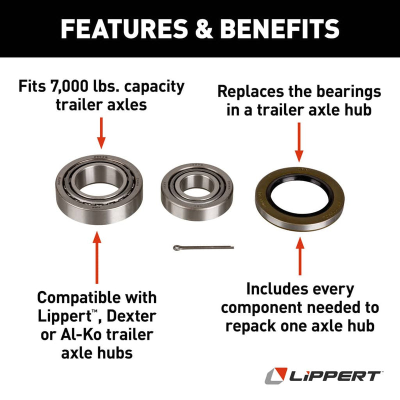 Load image into Gallery viewer, CURT Trailer Bearing Replacement Kit for 7,000-lb. Axle Hub