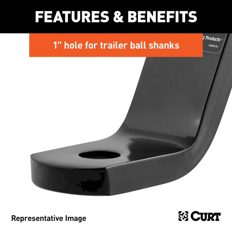 Load image into Gallery viewer, CURT Class 3 Ball Mount (2" Shank, 7,500 lb, 2" Drop, 10-1/4" Long, Part 45040)
