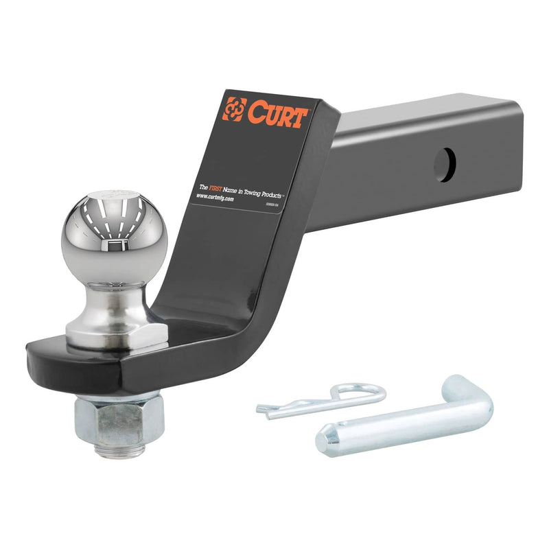 Load image into Gallery viewer, CURT Loaded Ball Mount with 2" Ball (2" Shank, 7,500 lb, 4" Drop)