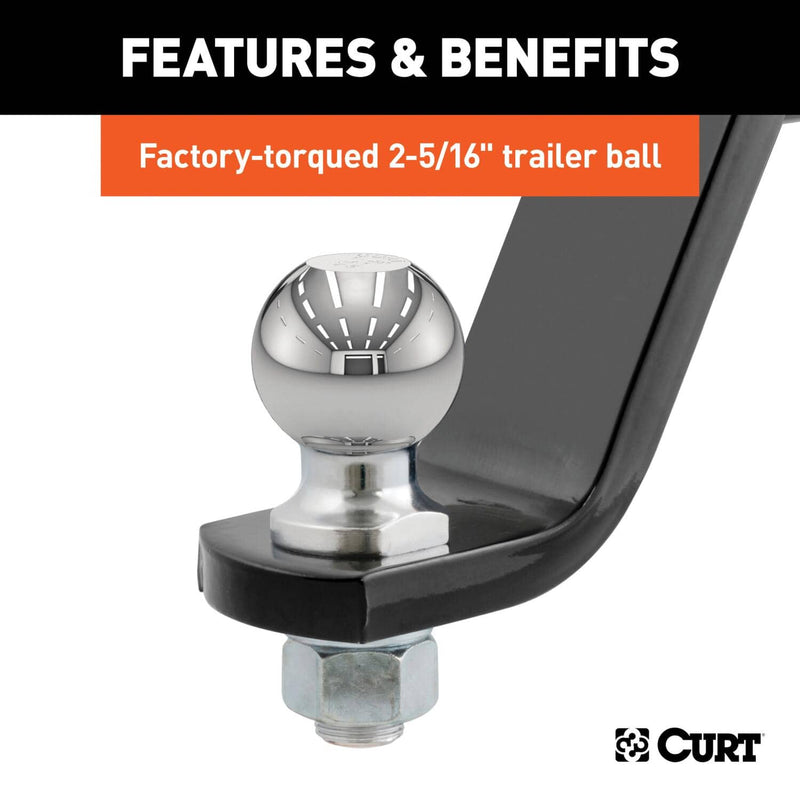 Load image into Gallery viewer, CURT Loaded Ball Mount with 2-5/16" Ball (2" Shank, 7,500 lb, 6" Drop)