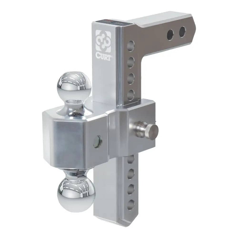 Load image into Gallery viewer, CURT AlumaLite Adjustable Aluminum Hitch with Dual Ball, 9-1/2" Drop