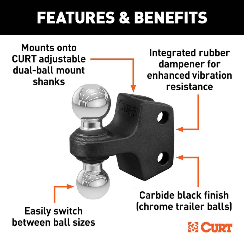 Load image into Gallery viewer, CURT Dual Ball Attachment for Weight Distribution Shank