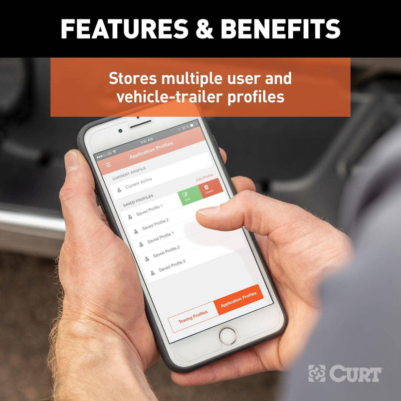 Load image into Gallery viewer, CURT Echo Mobile Trailer Brake Controller, 7-Way, Bluetooth® Smartphone Connection