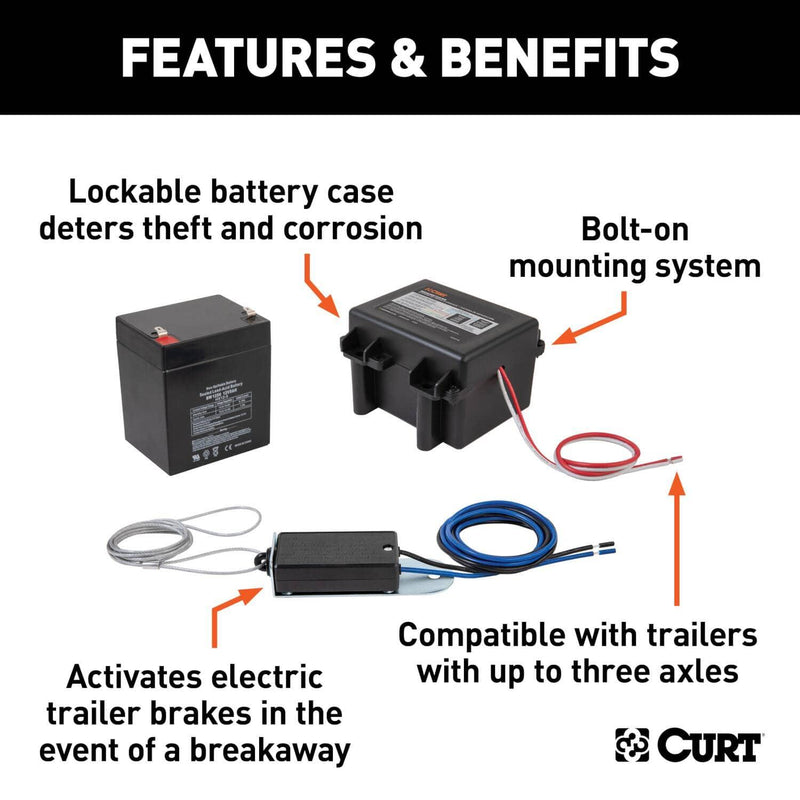 Load image into Gallery viewer, CURT Soft-Trac 1 Breakaway Kit