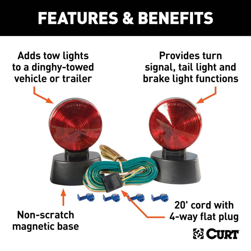 Load image into Gallery viewer, CURT Magnetic Tow Lights with Storage Case
