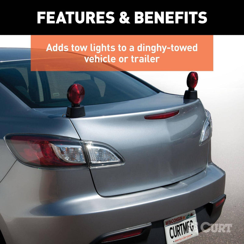 Load image into Gallery viewer, CURT Magnetic Tow Lights with Storage Case