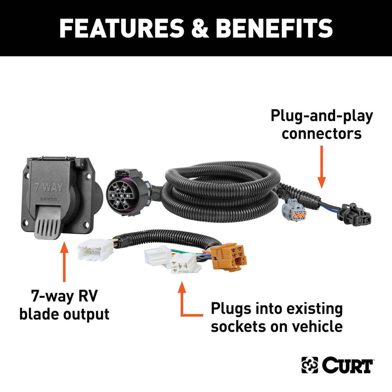 Load image into Gallery viewer, CURT 7-Way Custom Wiring — 2005-2026 Nissan & Suzuki - CUR-56226 - Absolute Autoguard