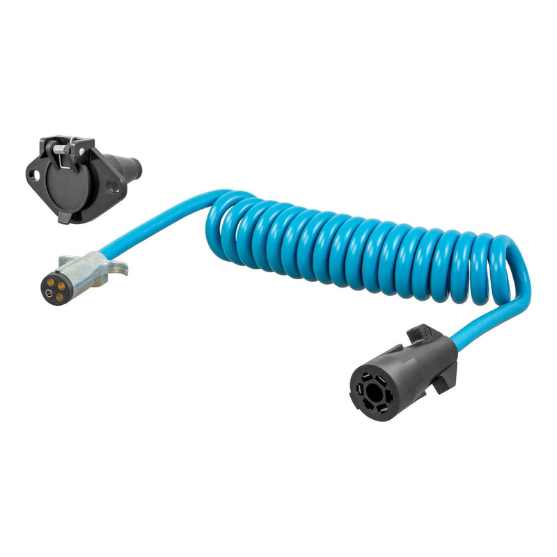 Load image into Gallery viewer, CURT 8' Dinghy Towing Adapter & Socket (7-Way RV Blade to 4-Way Round Vehicle)