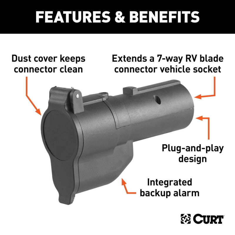 Load image into Gallery viewer, CURT Truck Back Up Alarm for 7-Way RV Blade (Packaged)
