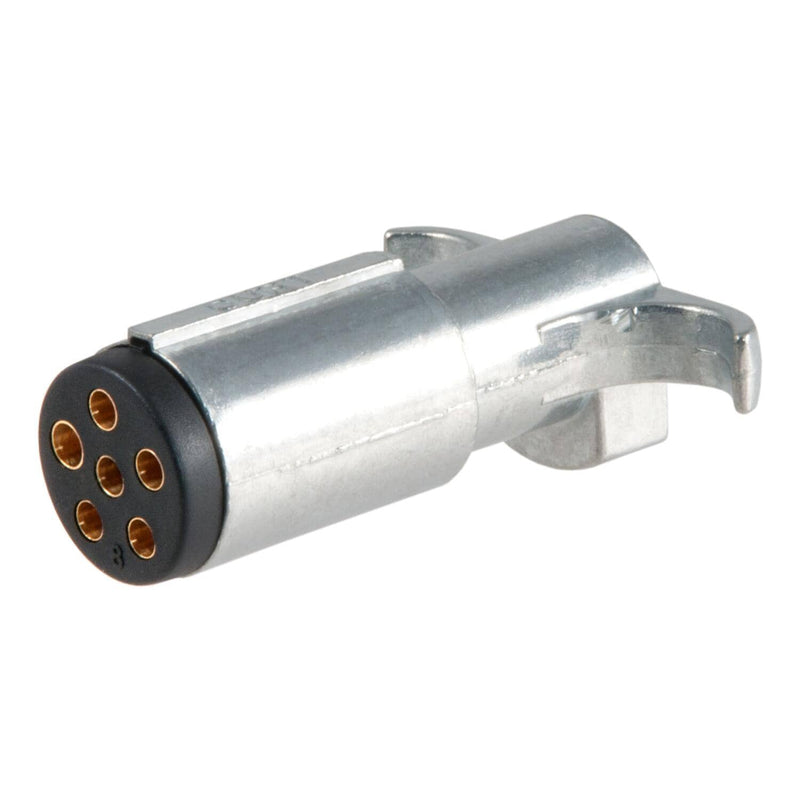 Load image into Gallery viewer, CURT 6-Way Round Connector Plug (Trailer Side, Diecast Metal)
