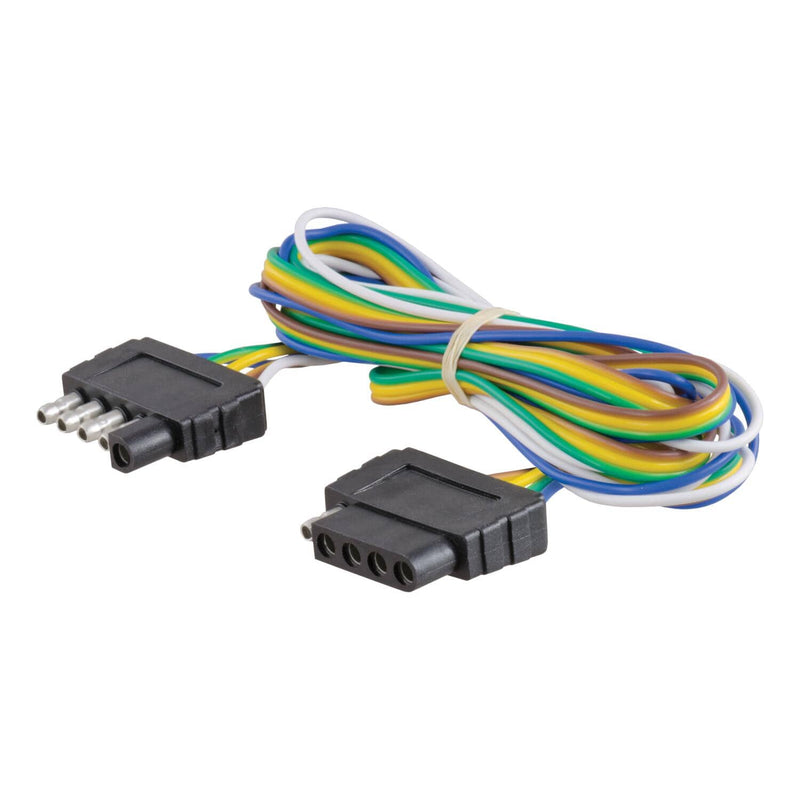 Load image into Gallery viewer, CURT 5-Way Flat Connector Plug & Socket with 72" Wires