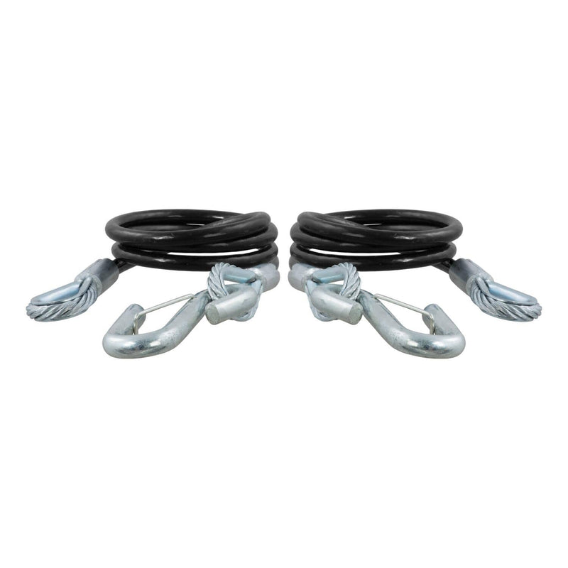 Load image into Gallery viewer, CURT 42" Safety Cables with 2 Snap Hooks (5,000 lb, Vinyl-Coated, 2-Pack)