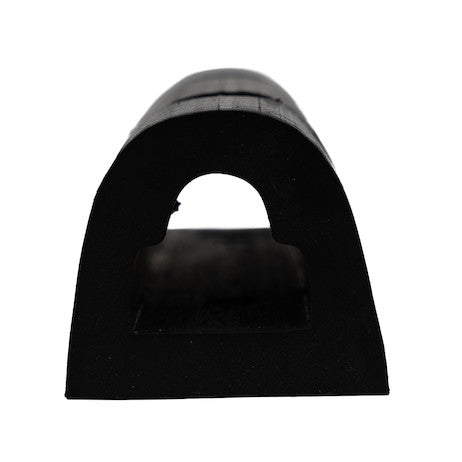 Load image into Gallery viewer, Extruded Rubber D-Shaped Bumper with 2 Holes - 2-1/8 x 1-7/8 x 10 Inch Long