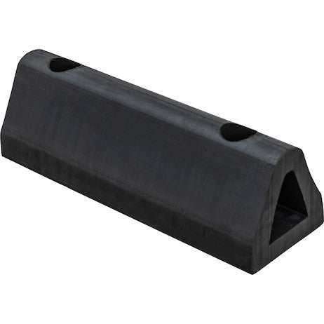 Load image into Gallery viewer, Extruded Rubber D-Shaped Bumper with 2 Holes - 4 x 3-3/4 x 12 Inch Long