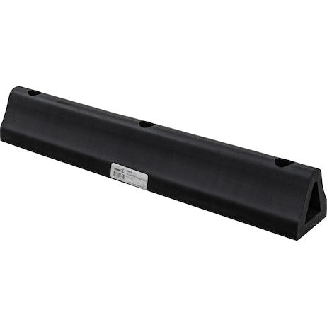 Load image into Gallery viewer, Extruded Rubber D-Shaped Bumper with 3 Holes - 4 x 3-3/4 x 24 Inch Long